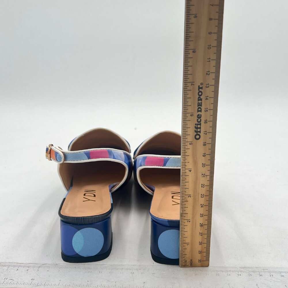 Ydn Colorful Dots Square Toe Block Low Heels Slin… - image 5